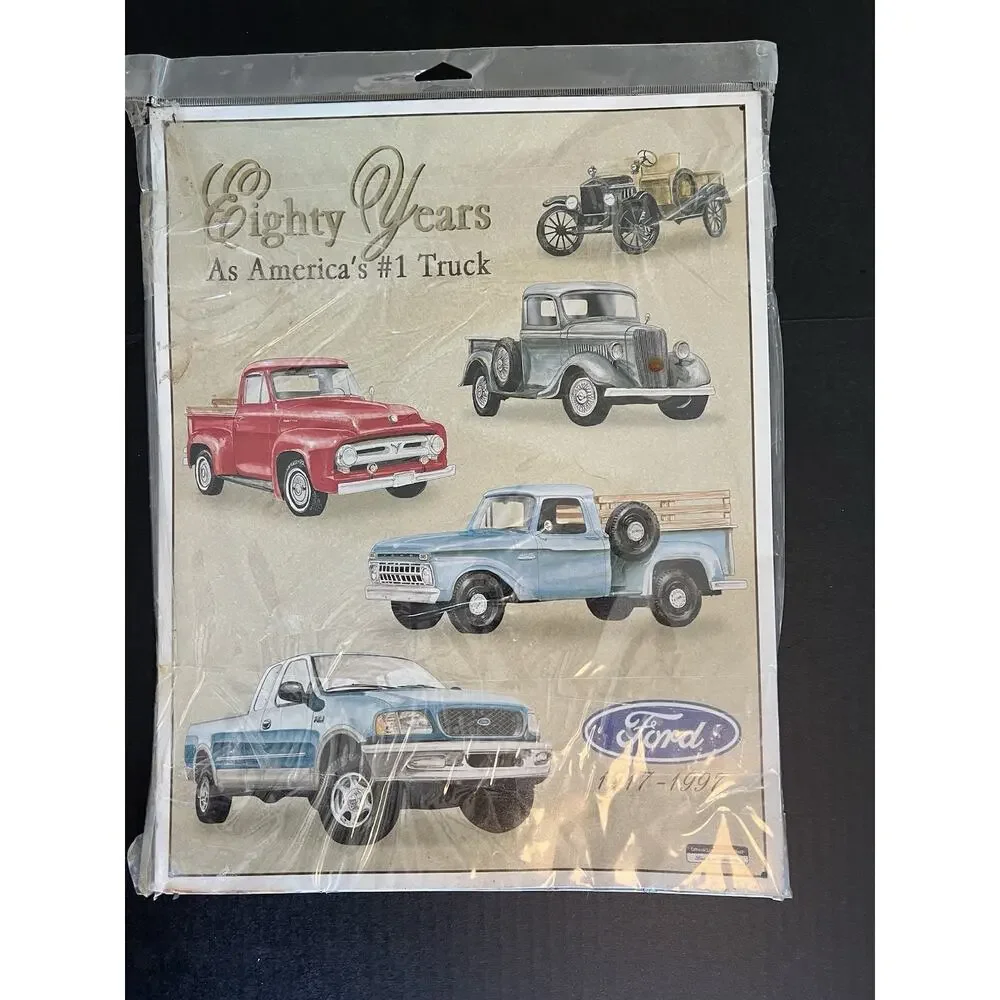 Ford Official Licensed Metal Sign Lot Of 4 Garage Man Cave Wall Decor Truck
